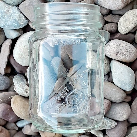 Harvest Time Pint Jar Vintage Haystack Fall Thanksgiving Glass Storage Decor - Picture 5 of 9